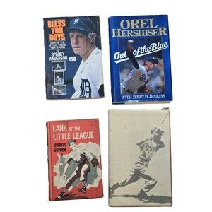 4 Vintage Baseball BOOKS: Ring Lardner You Know Me, Orel Hershiser, 84 Tigers